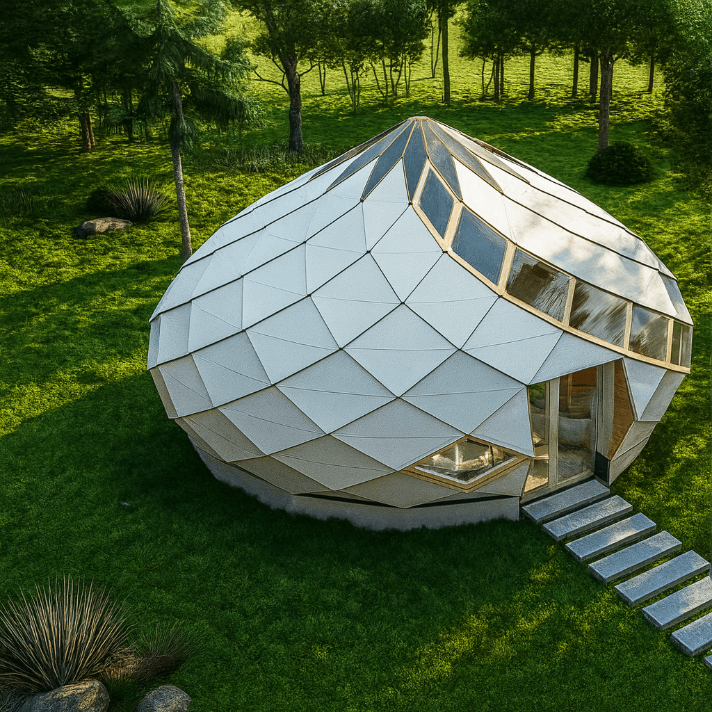 Smart Dome in lush landscape