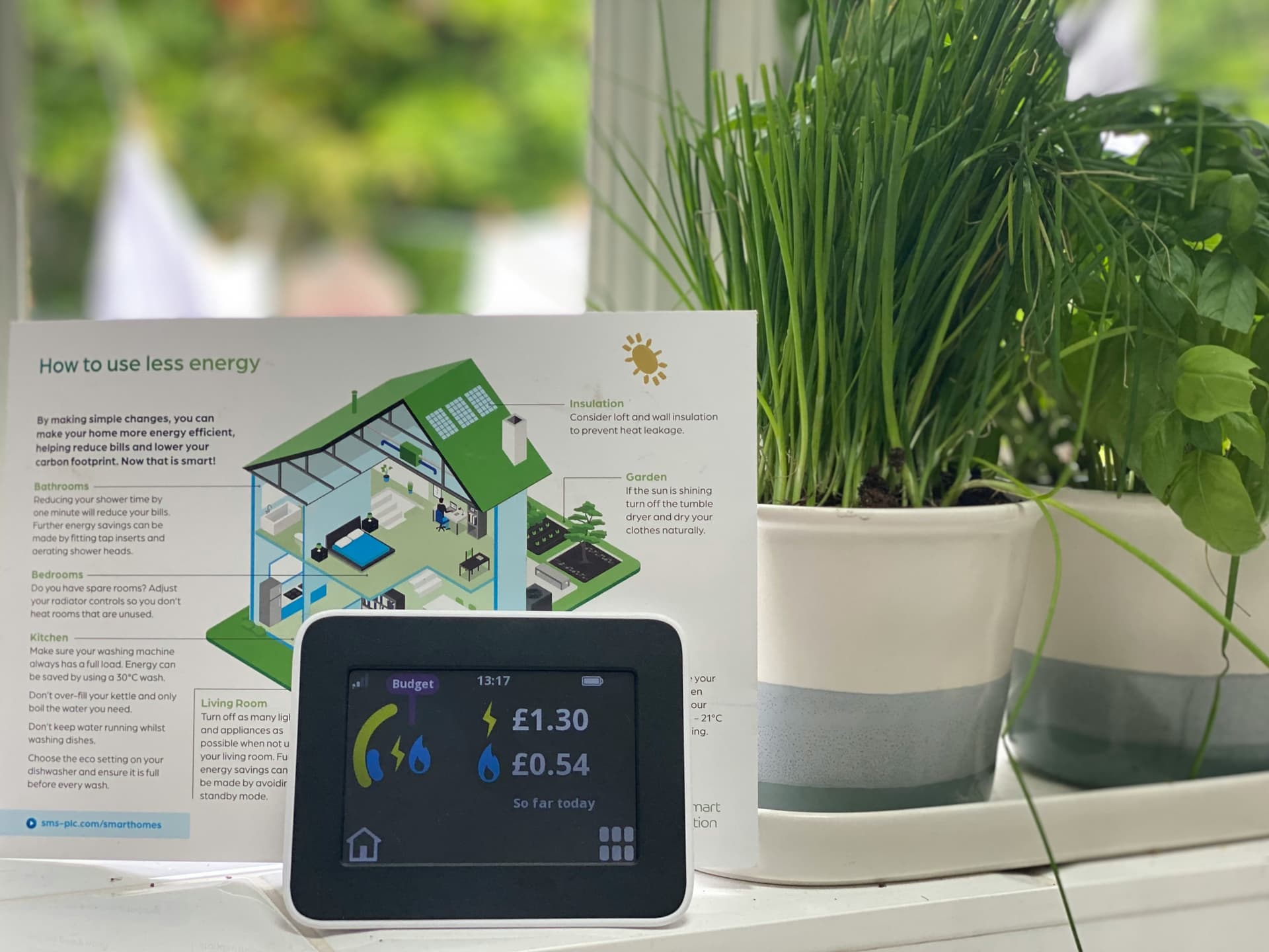 Smart home energy dashboard showing energy savings in Lebanon