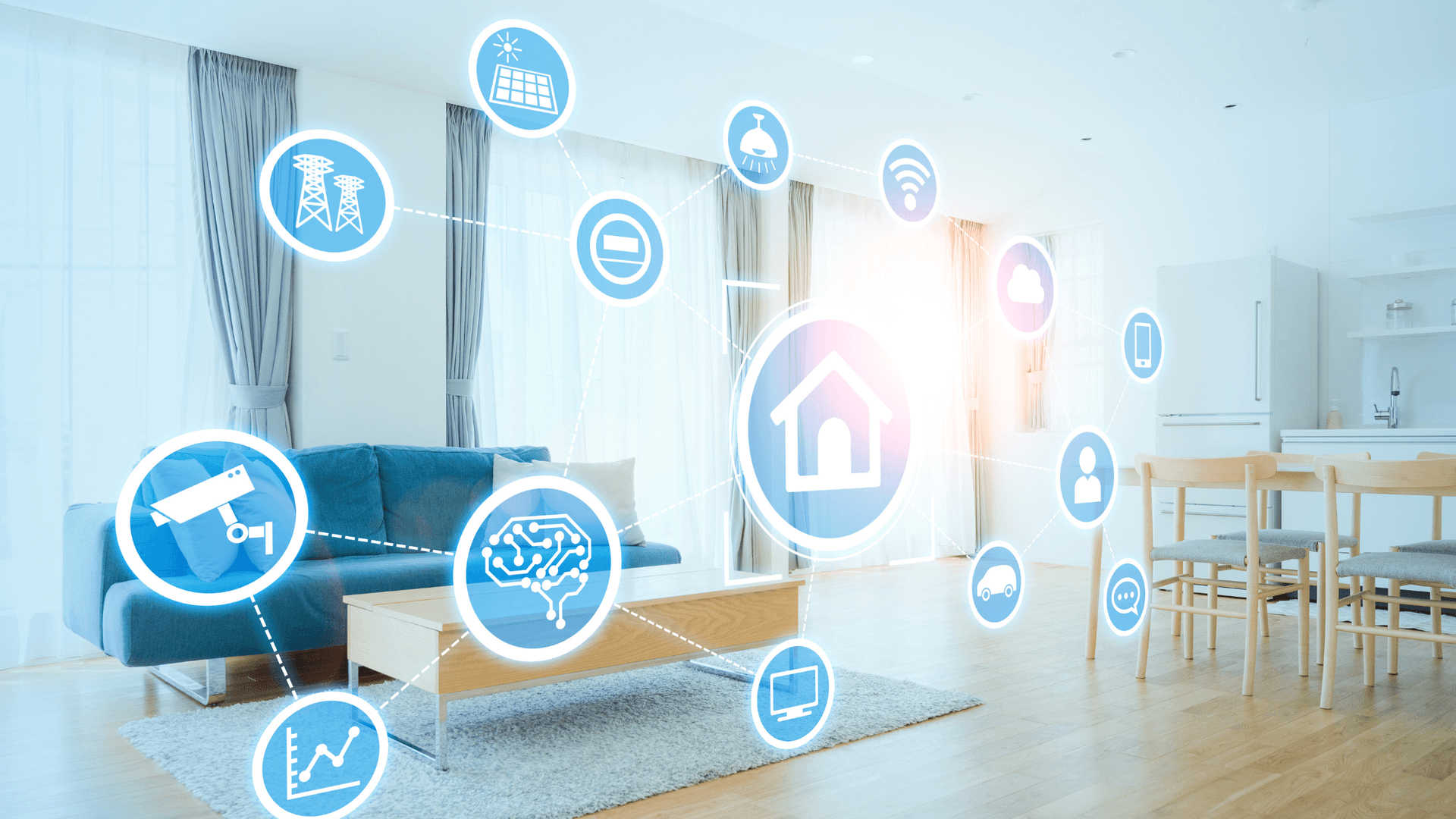 Smart home devices staged for a Lebanese apartment setup